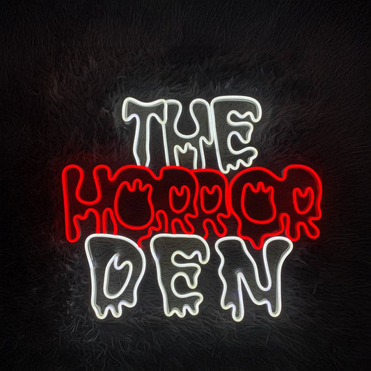 Dripping The Horror Den Neon Sign