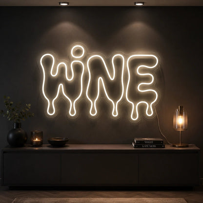 Dripping Wine Text LED Neon Sign - Shineneon