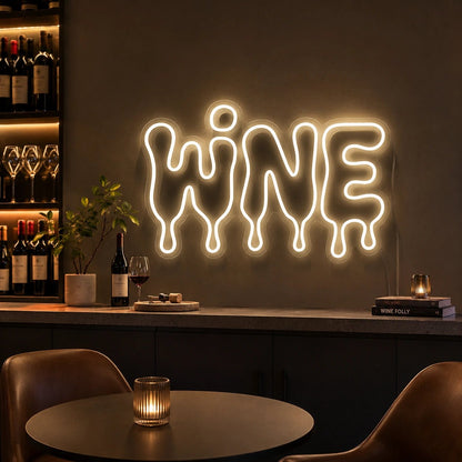 Dripping Wine Text LED Neon Sign - Shineneon