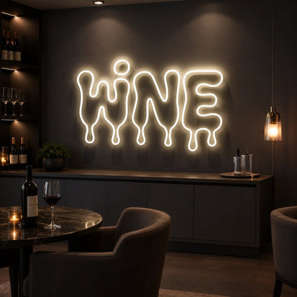 Dripping Wine Text LED Neon Sign - Shineneon
