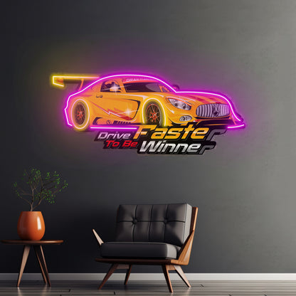 Drive Faster Led Neon Sign Light Custom Led Signs