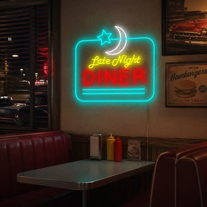 Drive In Diner Neon Sign LED Neon Sign real lifestyle scene