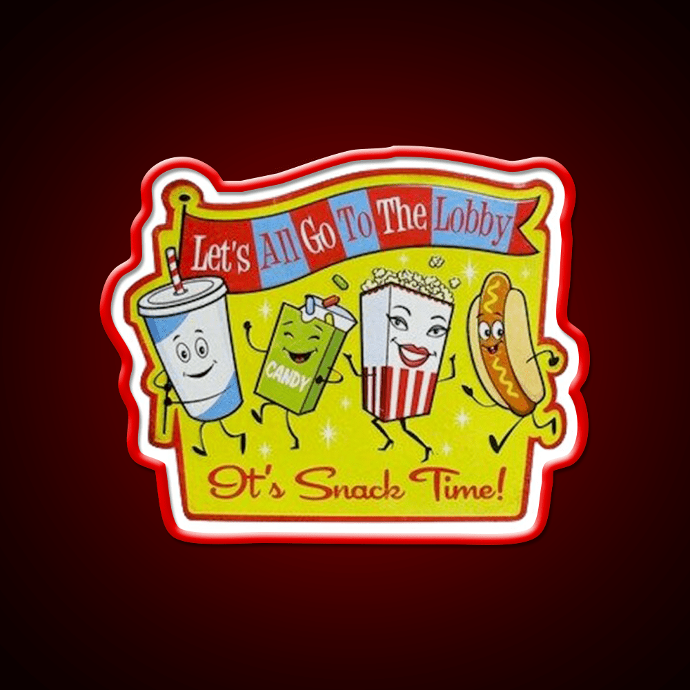 Drive In Snack Time Snack Food Led Neon Sign Rgb Color - Shineneon