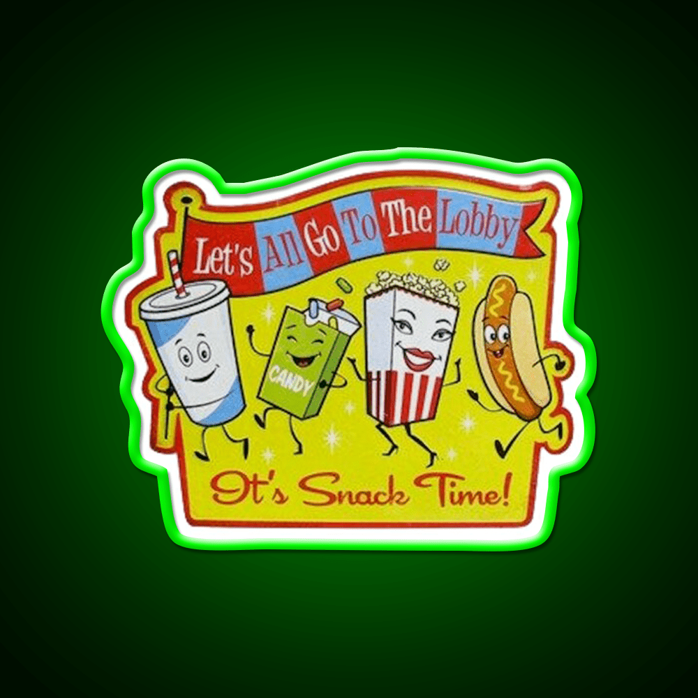 Drive In Snack Time Snack Food Led Neon Sign Rgb Color - Shineneon