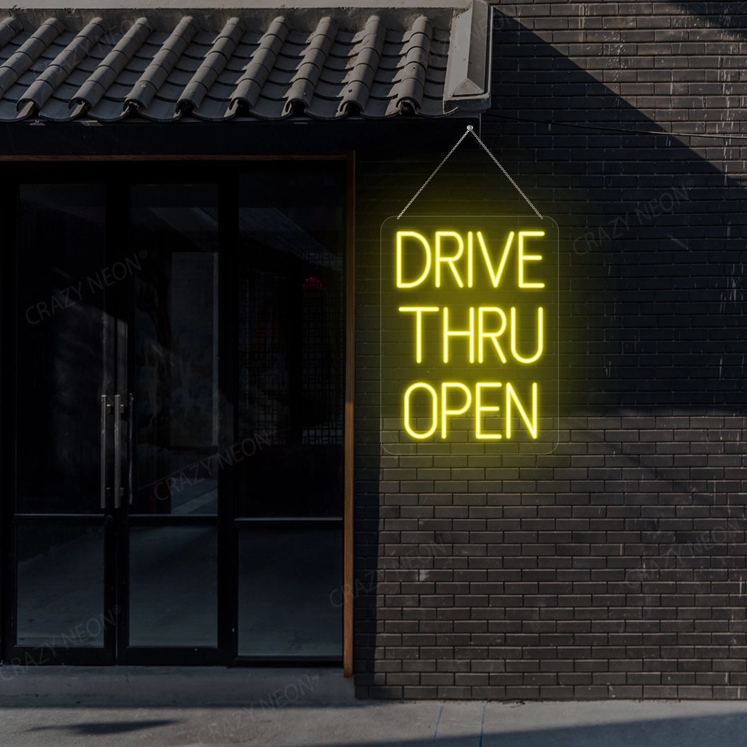 Drive Thru Open Sign | Shineneon