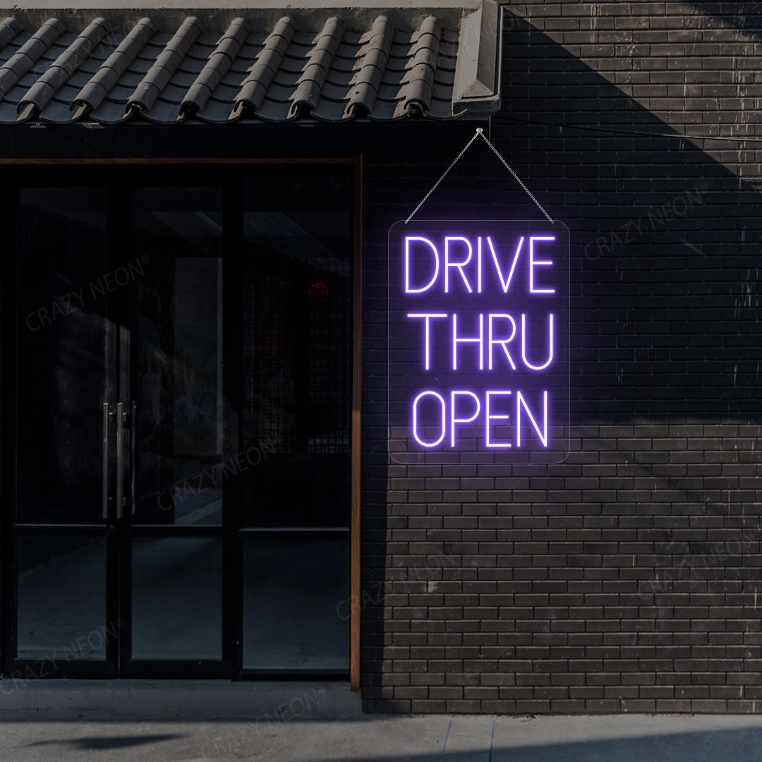 Drive Thru Open Sign | Shineneon
