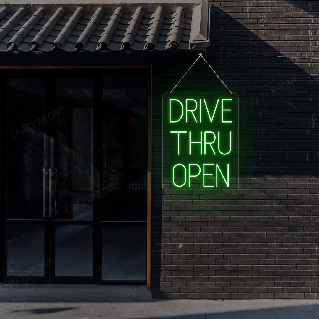 Drive Thru Open Sign | Shineneon