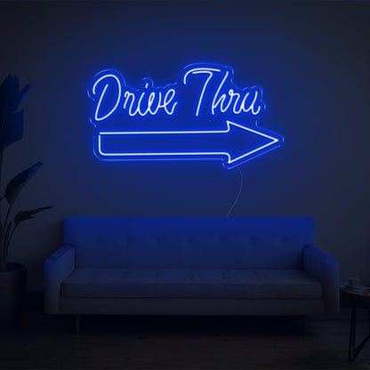 Drive Thru Pink Arrow Led Neon Sign For Indoor Commercial Decor | Shineneon