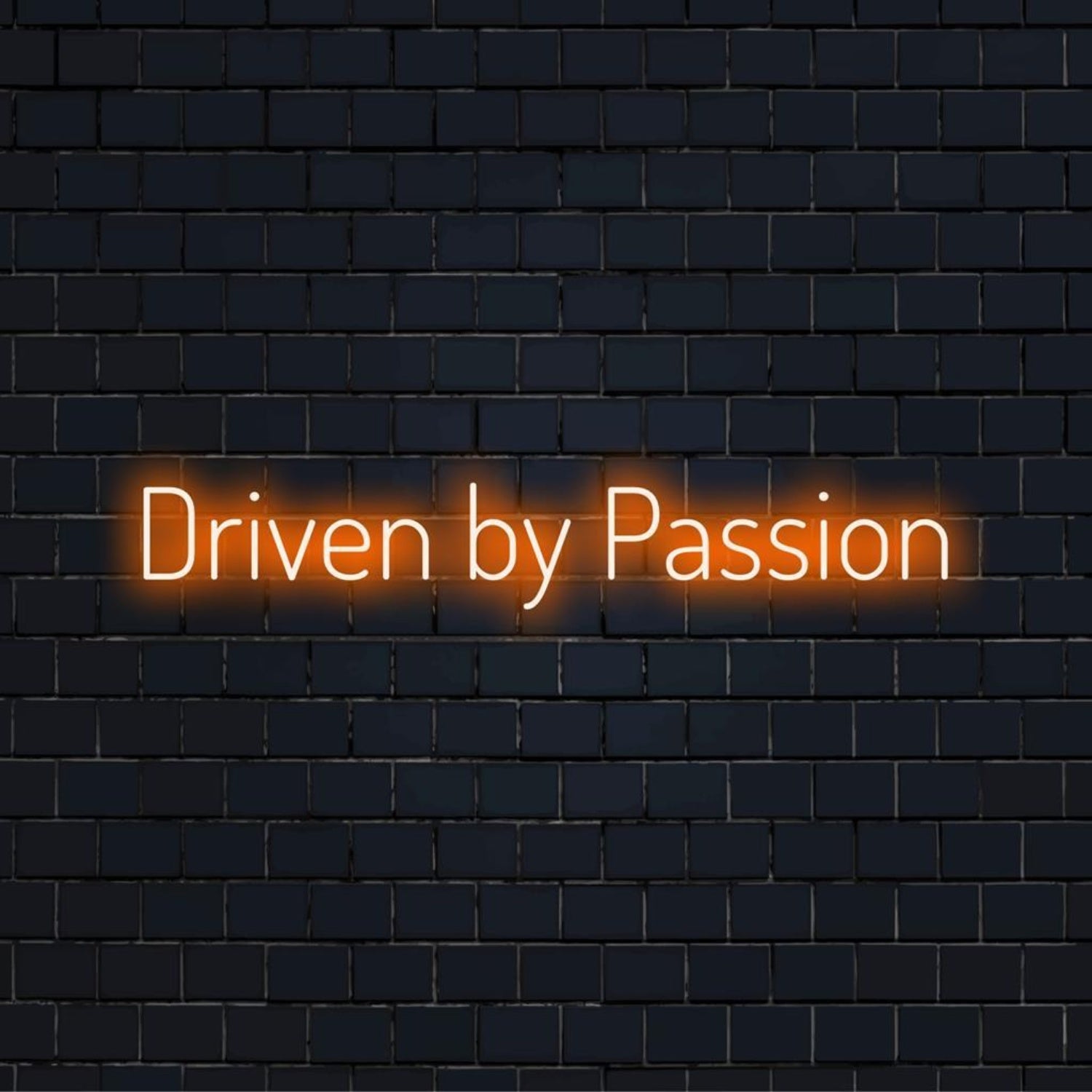 Driven By Passion Dual-Tone Led Neon Sign For Office Gym Studio Wall Art | Shineneon