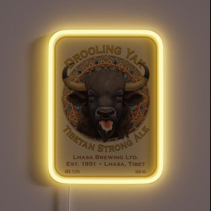 Drooling Yak Tibetan Strong Ale Rgb Led Neon Sign - Shineneon