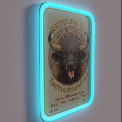 Drooling Yak Tibetan Strong Ale Rgb Led Neon Sign - Shineneon