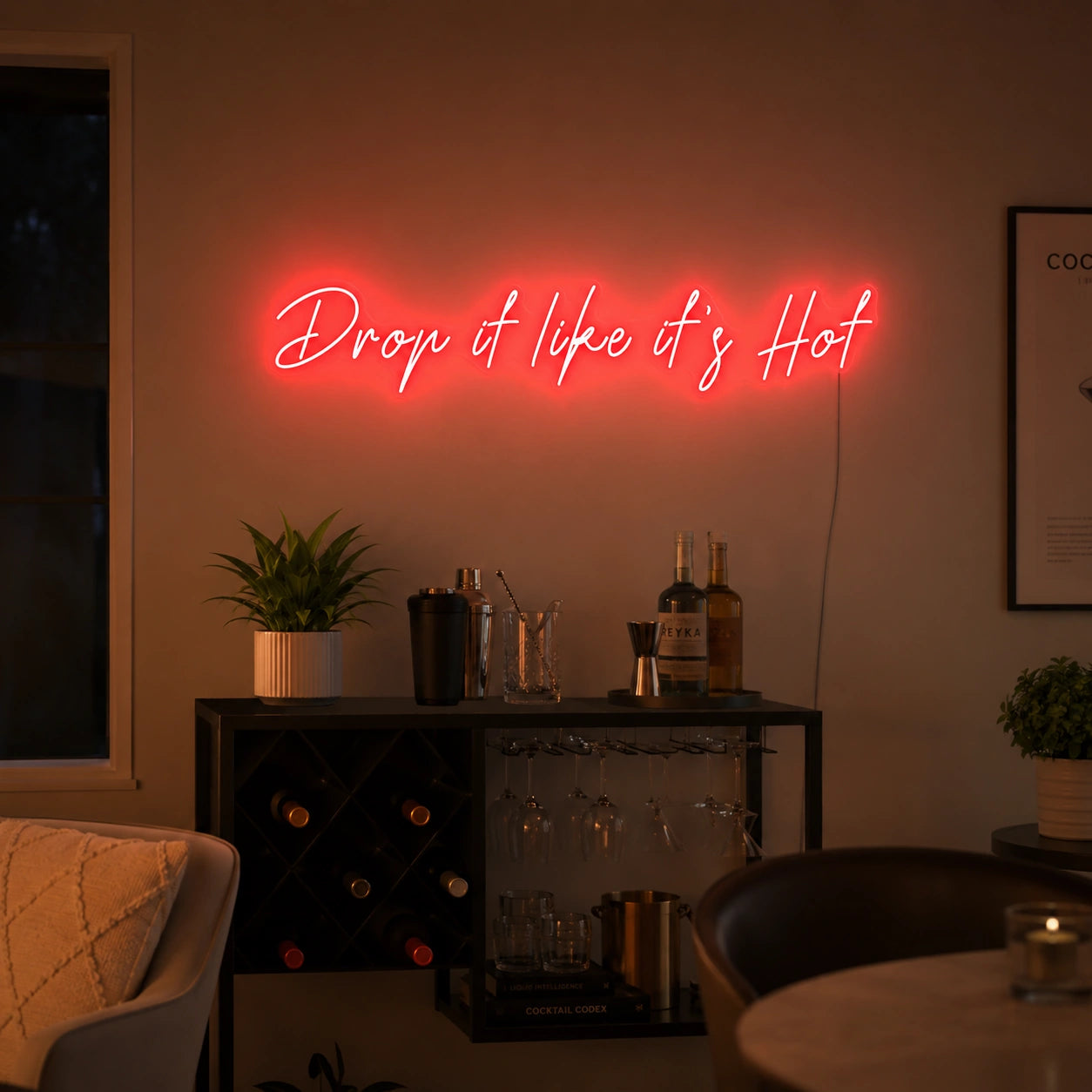 Drop It Like Its Hot LED Neon Sign size image
