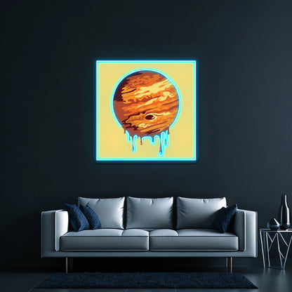 Drops Of Jupiter Artwork Custom Neon Led Sign - Size and dimension reference
