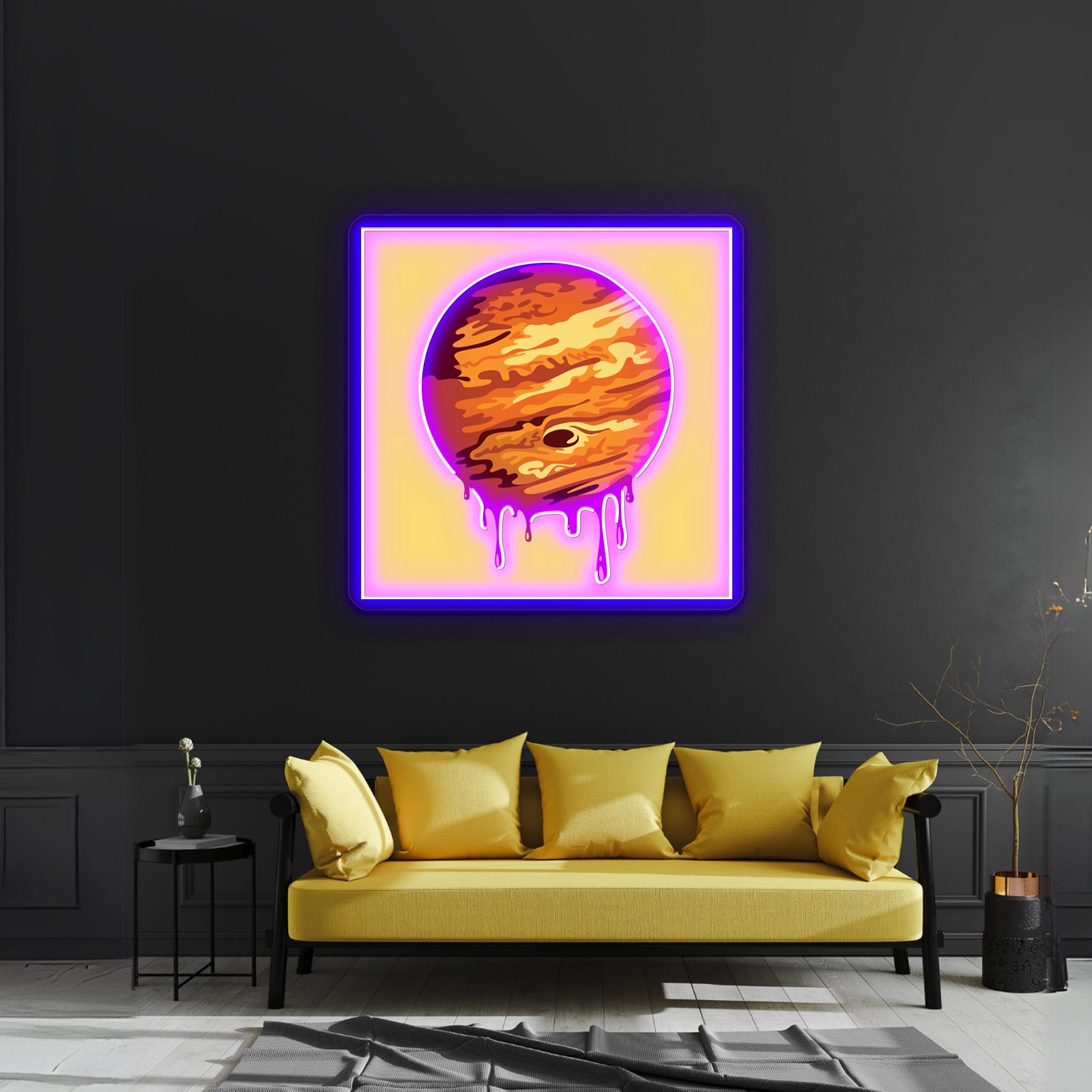 Drops Of Jupiter Artwork Custom Neon Led Sign - Neon sign mounted on wall in room