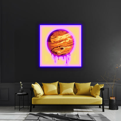 Drops Of Jupiter Artwork Custom Neon Led Sign - Neon sign mounted on wall in room