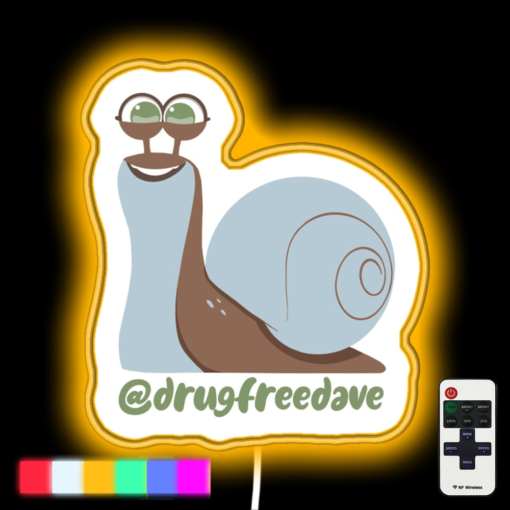 Drugfreedave Chocolate Washed-Blue Led Neon Sign