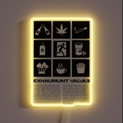 Drugs As Emergency Exit Beer Mushroom Coffee Rgb Led Neon Sign - Shineneon