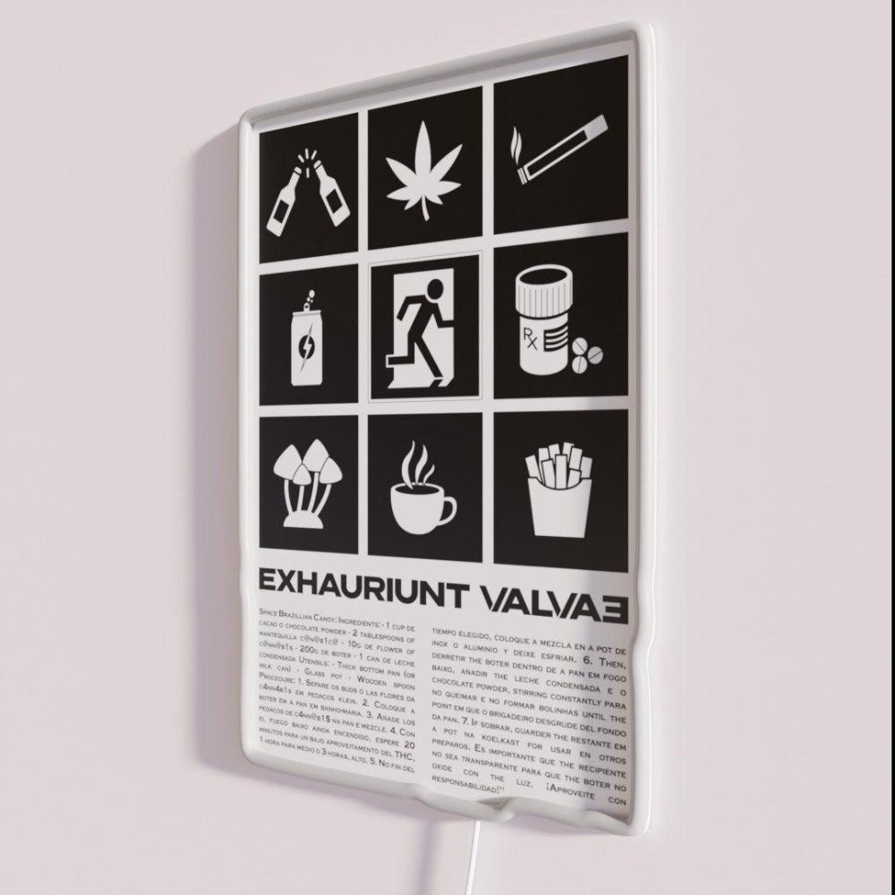 Drugs As Emergency Exit Beer Mushroom Coffee Rgb Led Neon Sign - Shineneon