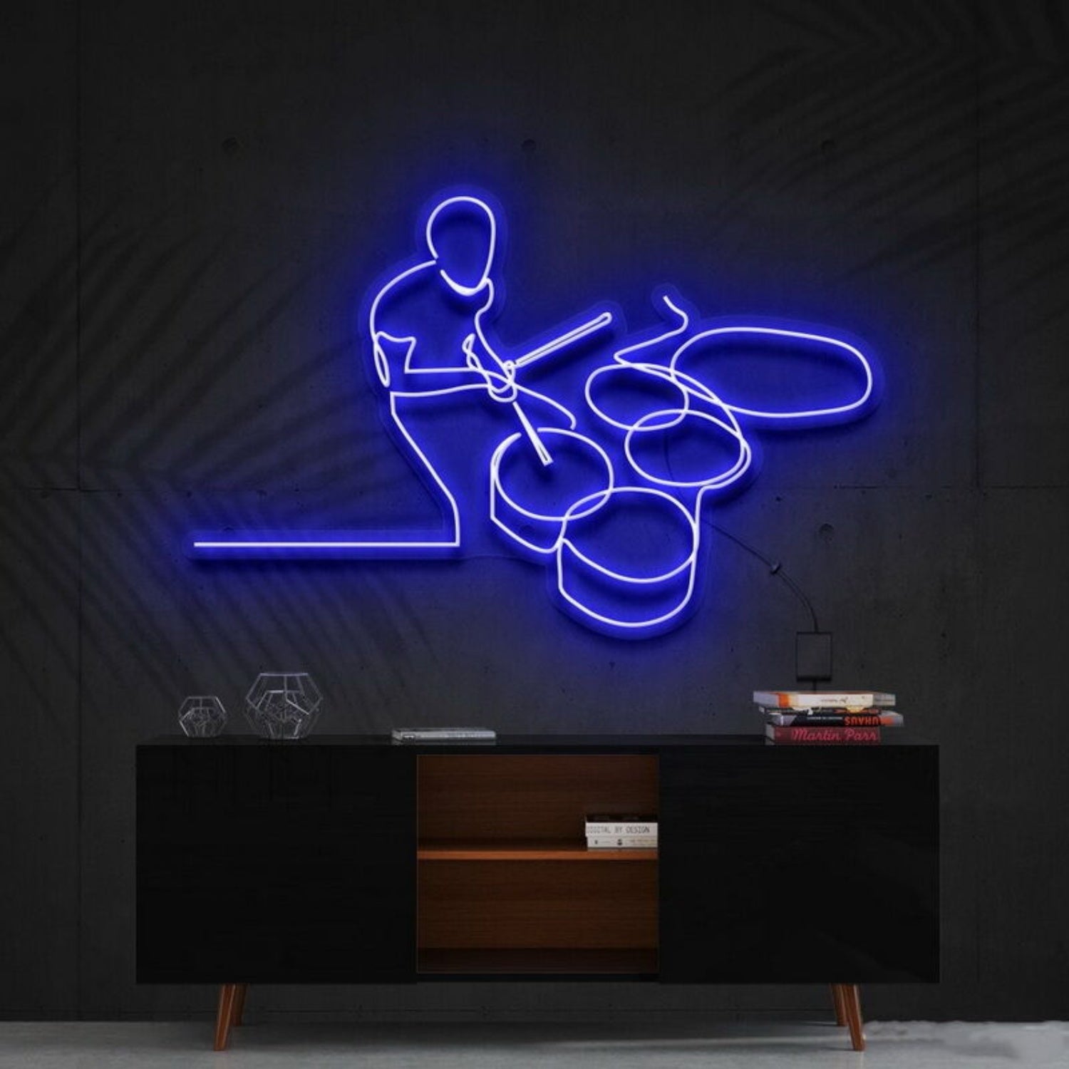Drummer Line Art Led Neon Sign For Music Lovers And Artistic Decor | Shineneon