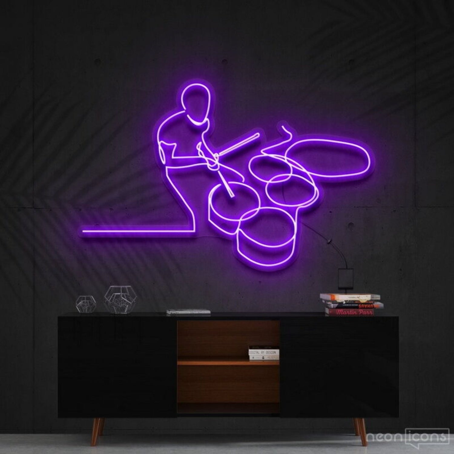 Drummer Line Art Led Neon Sign For Music Lovers And Artistic Decor | Shineneon
