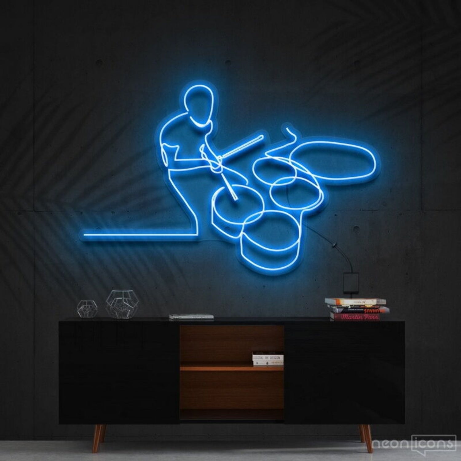 Drummer Line Art Led Neon Sign For Music Lovers And Artistic Decor | Shineneon