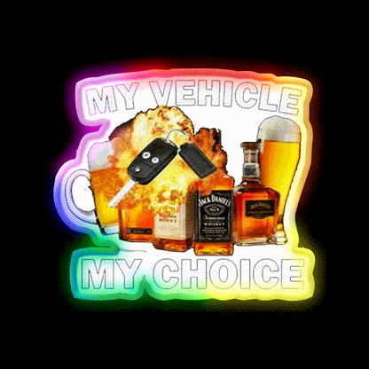 Drunk Driving Beer Bar Decor Led Neon Sign Rgb Color - LED neon sign close-up detail
