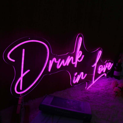 Drunk In Love Dark Purple Led Neon Sign - Shineneon