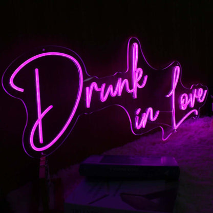 Drunk In Love Dark Purple Led Neon Sign - Shineneon