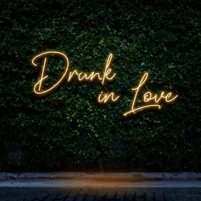 Drunk In Love Pink Led Neon Sign For Outdoor Bar Or Cafe Decor | Shineneon