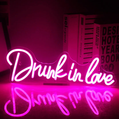 Drunk In Love Pink Led Neon Sign Romantic Bedroom Or Bar Decor 1 | Shineneon