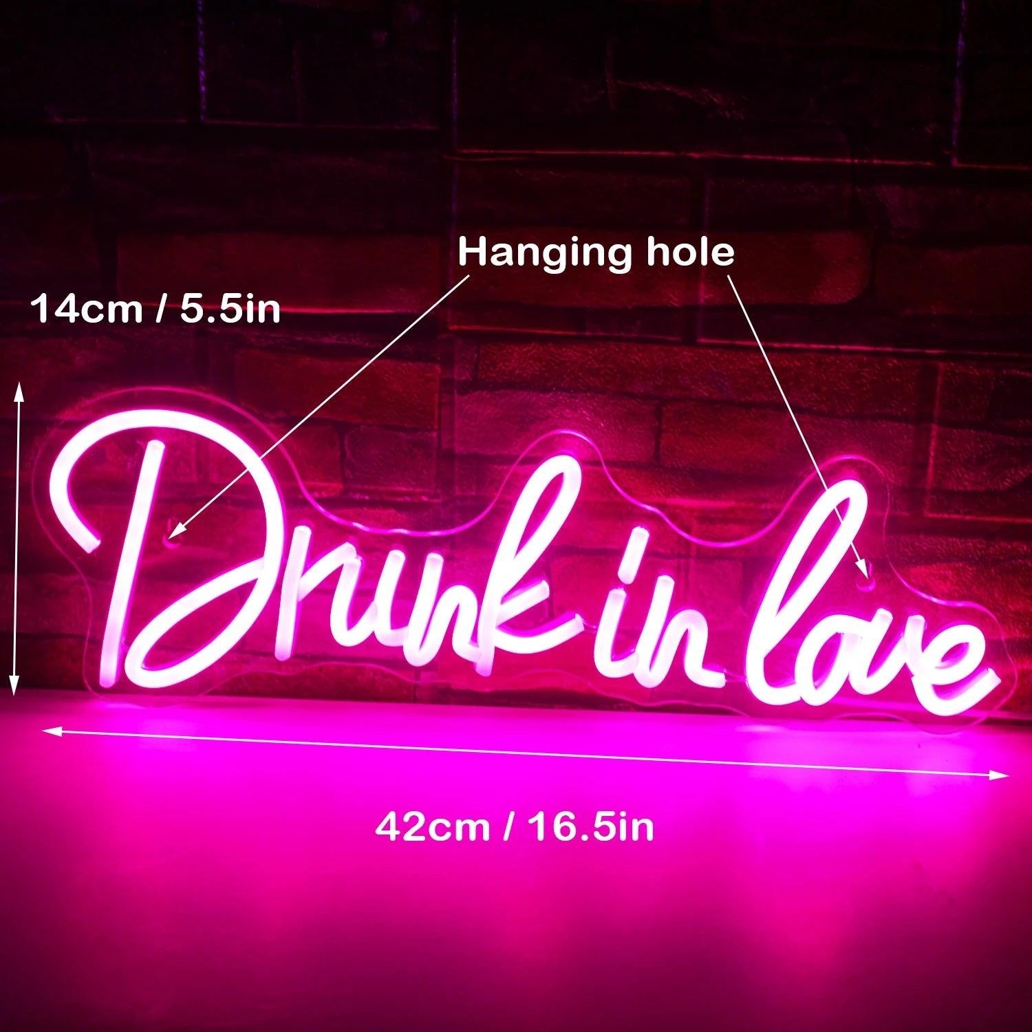 Drunk In Love Pink Led Neon Sign Romantic Bedroom Or Bar Decor 1 | Shineneon