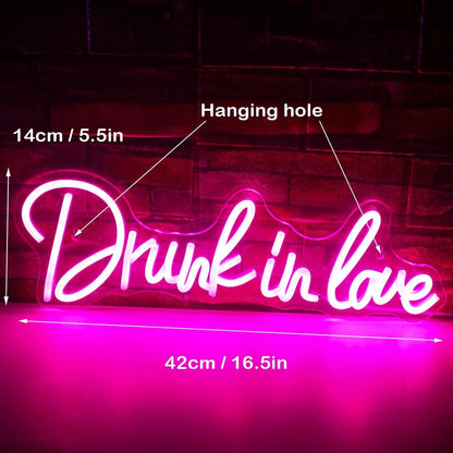 Drunk In Love Pink Led Neon Sign Romantic Bedroom Or Bar Decor 1 | Shineneon