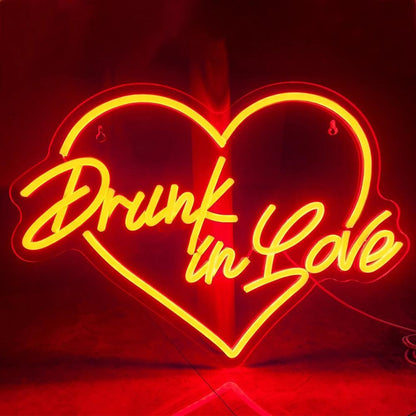 Drunk In Love Pink Led Neon Sign Romantic Bedroom Or Bar Decor | Shineneon