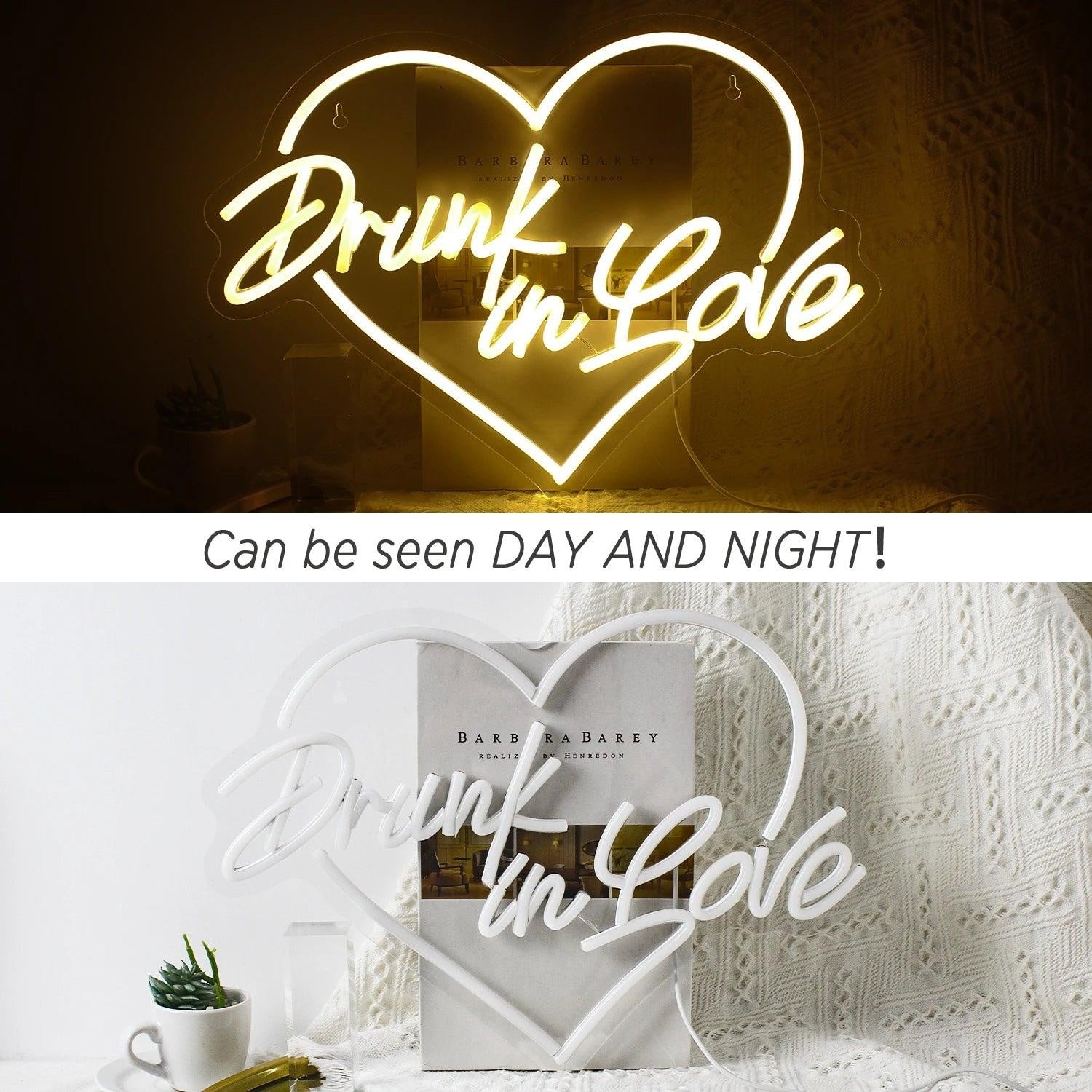 Drunk In Love Pink Led Neon Sign Romantic Bedroom Or Bar Decor | Shineneon