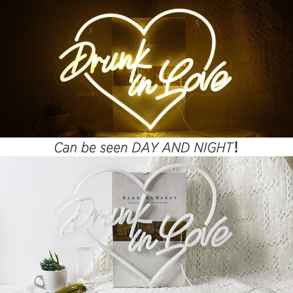 Drunk In Love Pink Led Neon Sign Romantic Bedroom Or Bar Decor | Shineneon