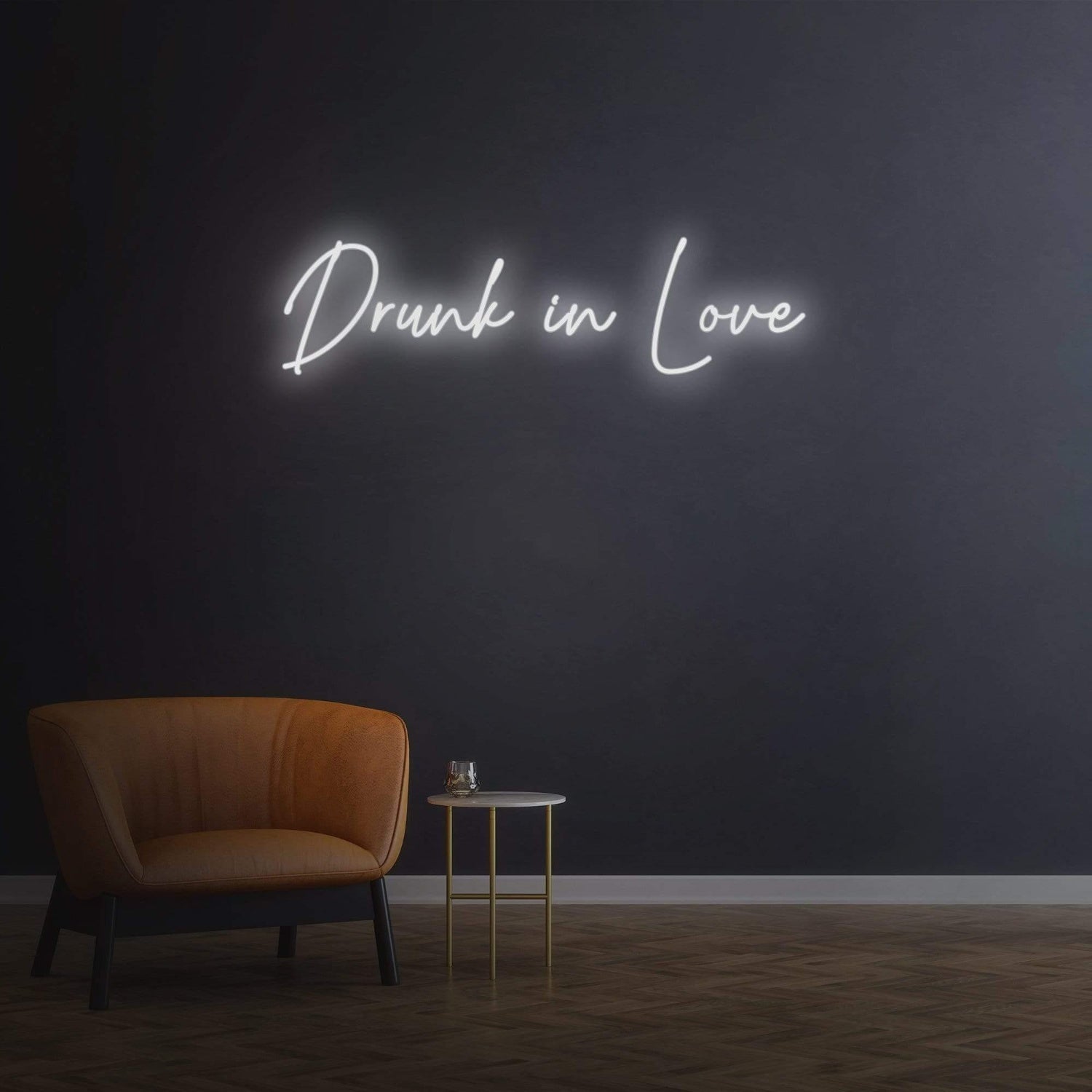 Drunk In Love Script Led Neon Sign Romantic Indoor Home Bar Cafe | Shineneon