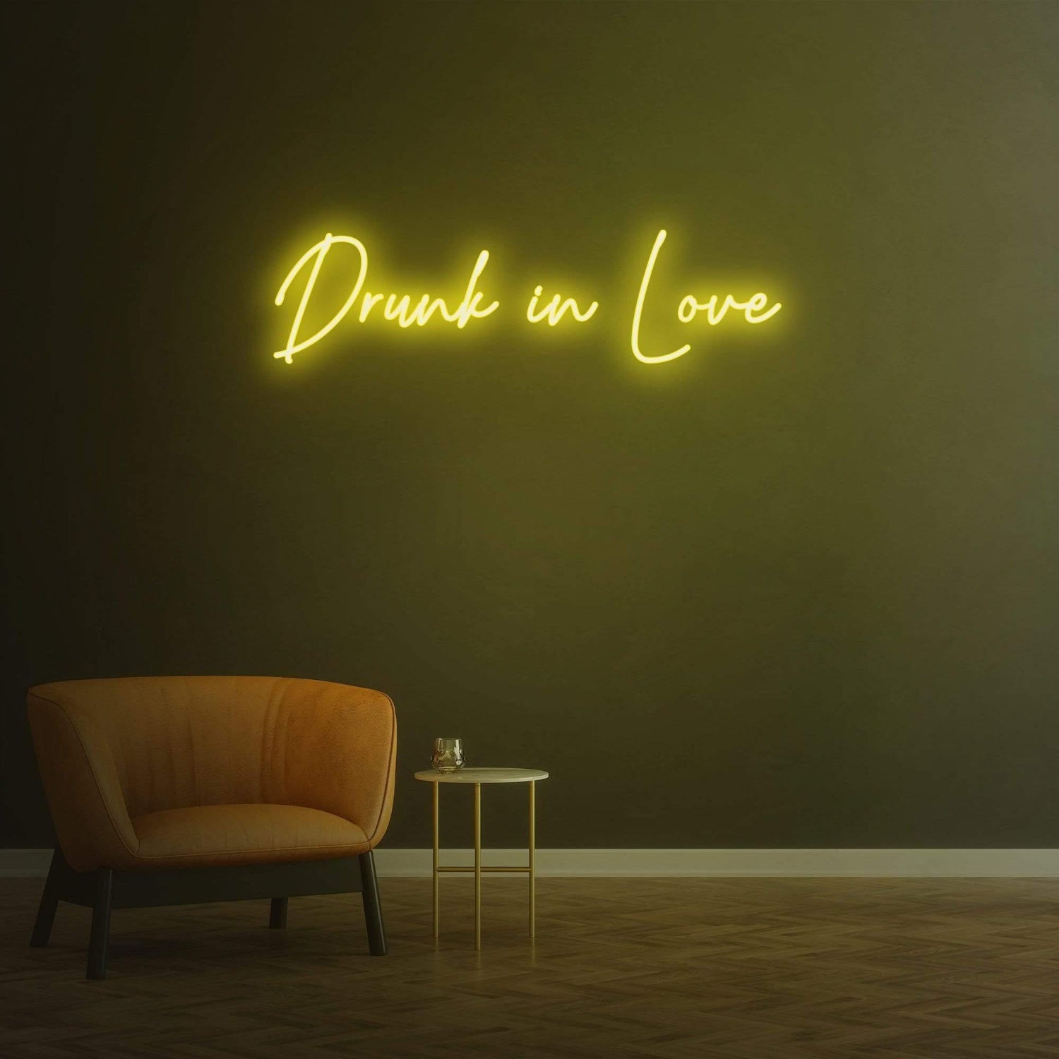 Drunk In Love Script Led Neon Sign Romantic Indoor Home Bar Cafe | Shineneon