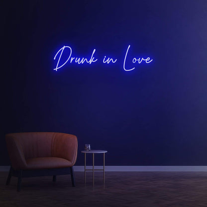 Drunk In Love Script Led Neon Sign Romantic Indoor Home Bar Cafe | Shineneon