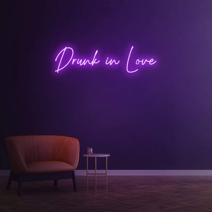 Drunk In Love Script Led Neon Sign Romantic Indoor Home Bar Cafe | Shineneon