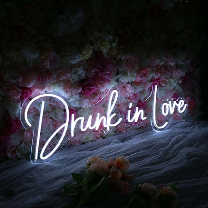 Drunk In Love White Led Neon Sign | Shineneon