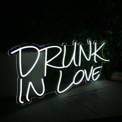 Drunk In Love White Neon Led Sign - Shineneon