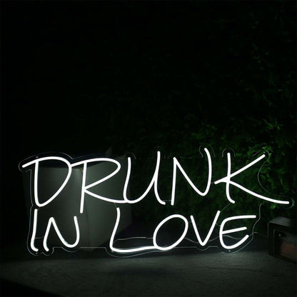 Drunk In Love White Neon Led Sign - Shineneon
