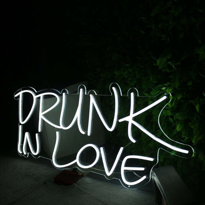 Drunk In Love White Neon Led Sign - Shineneon