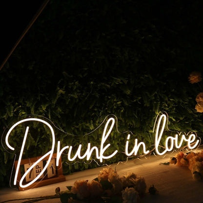 Drunk In Love Yellow Custom Led Neon Sign - Shineneon