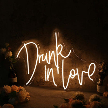 Drunk In Love Yellow Led Neon Sign - Shineneon