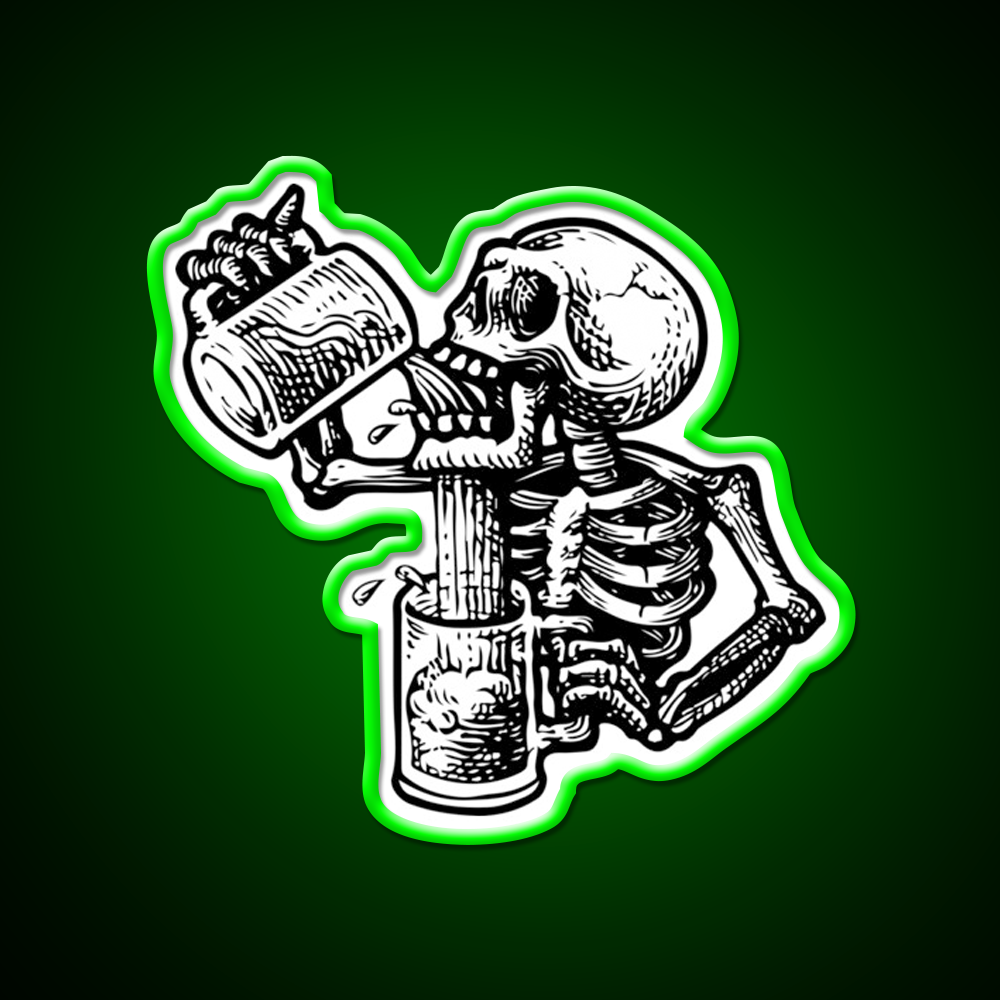 Drunk Skull Beer Bar Decor Led Neon Sign Rgb Color - LED neon sign view 8