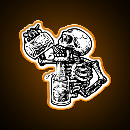 Drunk Skull Beer Bar Decor Led Neon Sign Rgb Color - LED neon sign view 6