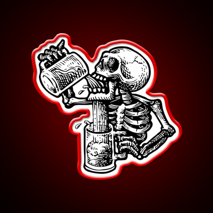 Drunk Skull Beer Bar Decor Led Neon Sign Rgb Color - LED neon sign view 10