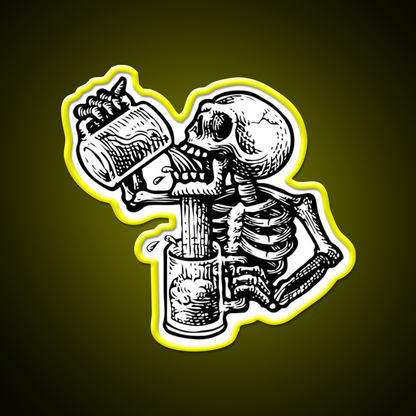 Drunk Skull Beer Bar Decor Led Neon Sign Rgb Color - LED neon sign view 7