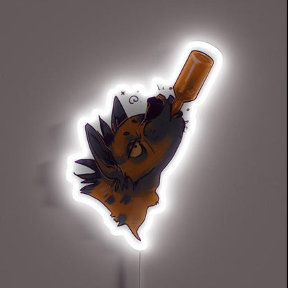 Drunken Hyena Cartoon Pig Rgb Led Neon Sign - Shineneon